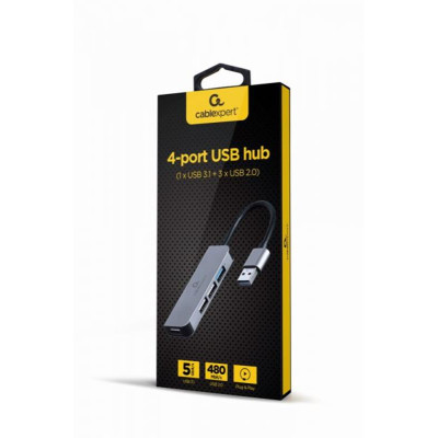 USB-хаб Cablexpert 4 ports Grey (UHB-U3P1U2P3-01) USB-хаб Cablexpert 4 ports Grey (UHB-U3P1U2P3-01)