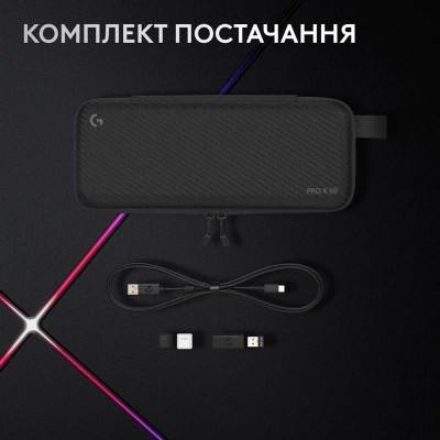Клавиатура Logitech G PRO X 60 TKL GX Optical Black Tactile (920-011911)