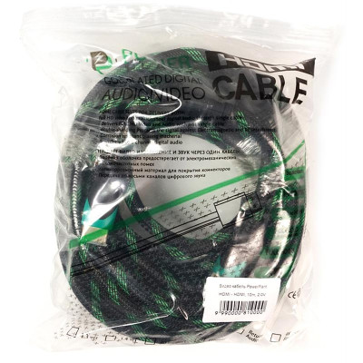Кабель PowerPlant (KD00AS1293) HDMI-HDMI v2.0, 10м, Double ferrites, Black Кабель PowerPlant (KD00AS1293) HDMI-HDMI v2.0, 10м, Double ferrites, Black