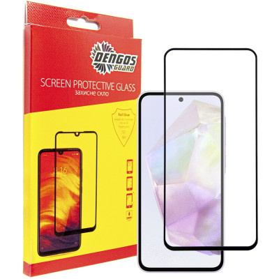 Захисне скло Dengos для Samsung Galaxy A35 SM-A356 Black Full Glue (TGFG-344) Захисне скло Dengos для Samsung Galaxy A35 SM-A356 Black Full Glue (TGFG-344)