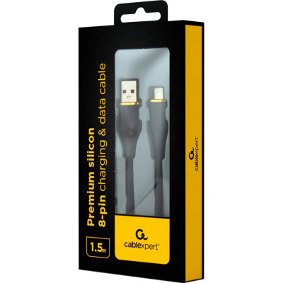 Кабель Cablexpert USB - Lightning (M/M), 2.1 A, 1.5 м, Black (CC-USB2S-AM8PM-1.5M-BK) Кабель Cablexpert USB - Lightning (M/M), 2.1 A, 1.5 м, Black (CC-USB2S-AM8PM-1.5M-BK)