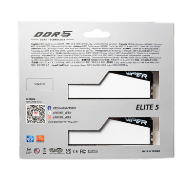 Модуль пам`яті DDR5 2x16GB/5600 Patriot Viper Elite 5 (VEB532G5636KW) Модуль пам`яті DDR5 2x16GB/5600 Patriot Viper Elite 5 (VEB532G5636KW)