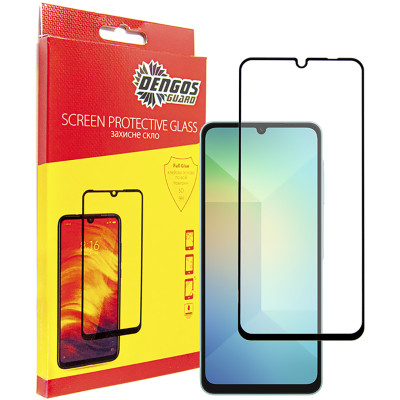 Захисне скло Dengos для Samsung Galaxy A06 SM-A065 Black Full Glue (TGFG-365) Захисне скло Dengos для Samsung Galaxy A06 SM-A065 Black Full Glue (TGFG-365)