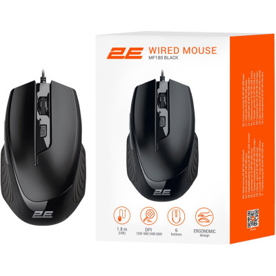 Миша 2E MF180 USB Black (2E-MF180UB) Миша 2E MF180 USB Black (2E-MF180UB)