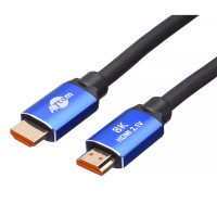 Кабель Atcom HDMI - HDMI V 2.1 (M/M), Real 8K 48Gbps, 1 м, Black/Blue (88801) Кабель Atcom HDMI - HDMI V 2.1 (M/M), Real 8K 48Gbps, 1 м, Black/Blue (88801)