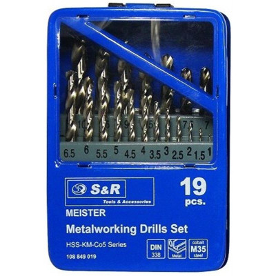 Набір свердл S&R Meister 1-10 мм (108849019) Набір свердл S&R Meister 1-10 мм (108849019)