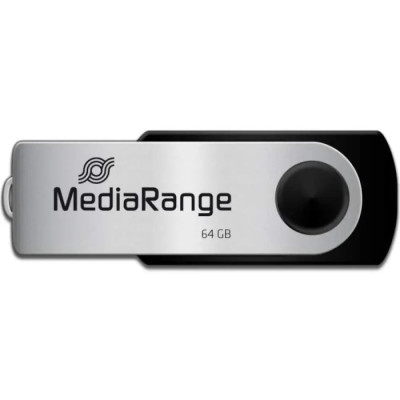 Флеш-накопичувач USB2.0 64GB MediaRange Black/Silver (MR912) Флеш-накопичувач USB2.0 64GB MediaRange Black/Silver (MR912)