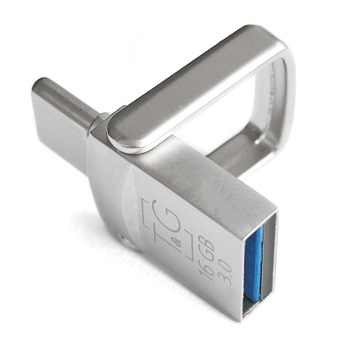 Флеш-накопичувач USB 3.0 128GB Type-C T&G Metall Series 104 Silver (TG104TC-128G3)