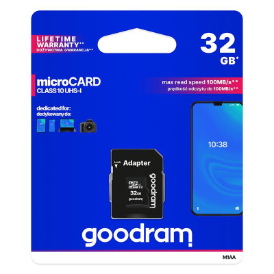 Карта пам`ятi MicroSDHC 32GB UHS-I Class 10 Goodram + SD-adapter (M1AA-0320R12) Карта пам`ятi MicroSDHC 32GB UHS-I Class 10 Goodram + SD-adapter (M1AA-0320R12)