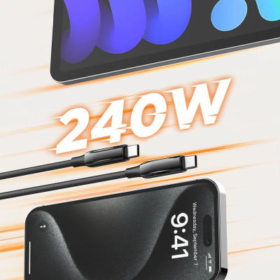 Кабель ColorWay USB Type-C + USB Type-C (M/M), 5.0 А, 2 м, Black (CW-CBPDCC070-BK) Кабель ColorWay USB Type-C + USB Type-C (M/M), 5.0 А, 2 м, Black (CW-CBPDCC070-BK)