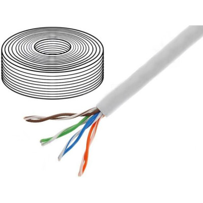 Кабель вита пара UTP 5е ATcom (бух.305м) мідь Кабель вита пара UTP 5е ATcom (бух.305м) мідь