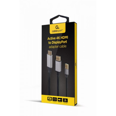 Кабель Cablexpert (A-HDMIM-DPM-01) HDMI-DisplayPort, 2м Кабель Cablexpert (A-HDMIM-DPM-01) HDMI-DisplayPort, 2м