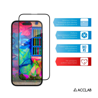 Захисне скло ACCLAB Full Glue для Apple iPhone 14 Pro Black (1283126541971) Захисне скло ACCLAB Full Glue для Apple iPhone 14 Pro Black (1283126541971)