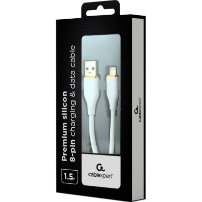 Кабель Cablexpert USB - Lightning (M/M), 2.1 A, 1.5 м, White (CC-USB2S-AM8PM-1.5M-W) Кабель Cablexpert USB - Lightning (M/M), 2.1 A, 1.5 м, White (CC-USB2S-AM8PM-1.5M-W)
