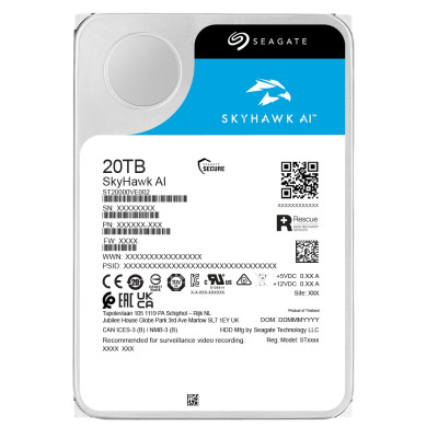 Накопичувач HDD SATA 20.0TB Seagate SkyHawk AI Surveillance 7200rpm 256MB (ST20000VE002) Накопичувач HDD SATA 20.0TB Seagate SkyHawk AI Surveillance 7200rpm 256MB (ST20000VE002)