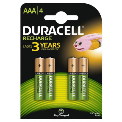 Акумулятор Duracell Recharge DC2400 Ni-MH AAA/HR03 750 mAh BL 4шт Акумулятор Duracell Recharge DC2400 Ni-MH AAA/HR03 750 mAh BL 4шт