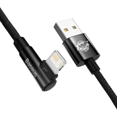 Кабель Baseus MVP 2 USB - Lightning (M/M), 2.4A, 1 м Black (CAVP000001) Кабель Baseus MVP 2 USB - Lightning (M/M), 2.4A, 1 м Black (CAVP000001)