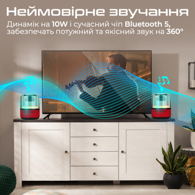 Акустична система Promate Glitz-L 10W Red Акустична система Promate Glitz-L 10W Red
