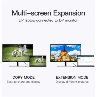 Кабель Vention DisplayPort - DisplayPort (M/M), 1 м, чорний (HACBF) Кабель Vention DisplayPort - DisplayPort (M/M), 1 м, чорний (HACBF)