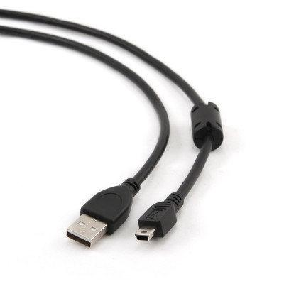 Кабель Cablexpert Premium USB - mini USB V 2.0 (M/M), ферит, 1.8 м, чорний (CCF-USB2-AM5P-6) Кабель Cablexpert Premium USB - mini USB V 2.0 (M/M), ферит, 1.8 м, чорний (CCF-USB2-AM5P-6)
