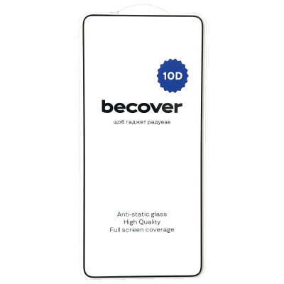 Захисне скло BeCover для Oppo Reno12 F 5G Black 10D (712739) Захисне скло BeCover для Oppo Reno12 F 5G Black 10D (712739)