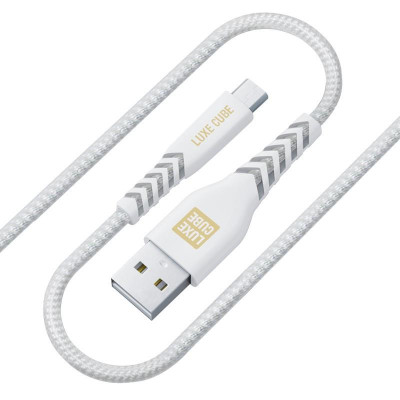 Кабель Luxe Cube Kevlar USB - micro USB (M/M), 1.2 м, білий (8886668686266) Кабель Luxe Cube Kevlar USB - micro USB (M/M), 1.2 м, білий (8886668686266)