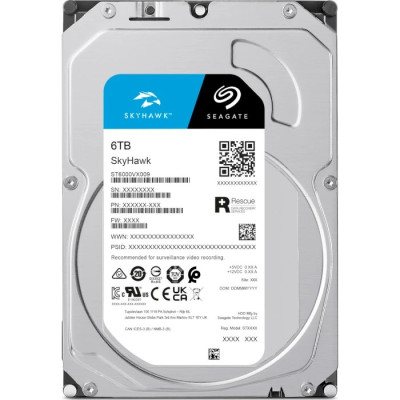 Накопичувач HDD SATA 6.0TB Seagate SkyHawk 5400rpm 256MB (ST6000VX009) Накопичувач HDD SATA 6.0TB Seagate SkyHawk 5400rpm 256MB (ST6000VX009)