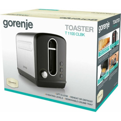 Тостер Gorenje T1100CLBK Тостер Gorenje T1100CLBK