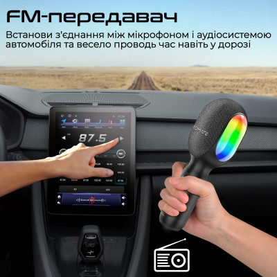 Мікрофон для караоке Promate VocalMic Bluetooth LED Black Мікрофон для караоке Promate VocalMic Bluetooth LED Black