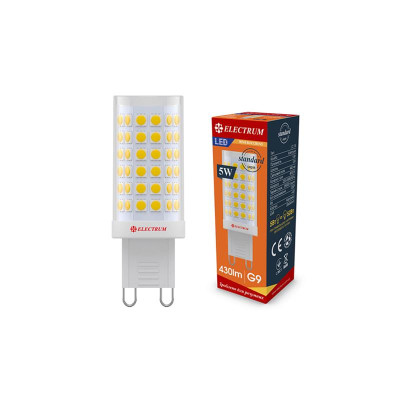 Лампа світлодіодна капсула Electrum 5W G9 3000K (A-LC-1897) Лампа світлодіодна капсула Electrum 5W G9 3000K (A-LC-1897)