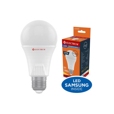 Лампа світлодіодна стандартна Electrum 15W E27 4000K (A-LS-1439) Лампа світлодіодна стандартна Electrum 15W E27 4000K (A-LS-1439)