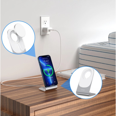 Бездротовий зарядний пристрій Choetech T518-F 15W + підставка-тримач Бездротовий зарядний пристрій Choetech T518-F 15W + підставка-тримач