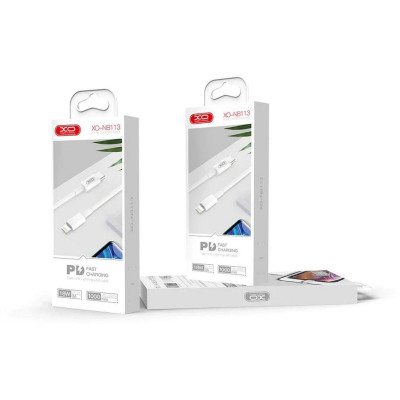 Кабель XO NB113 18W PD USB-C-Lightning, (M/M), 2A 1м White (6920680863846)