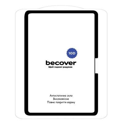 Захисне скло BeCover 10D для Apple iPad Pro 13 Захисне скло BeCover 10D для Apple iPad Pro 13