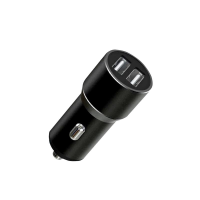 Автомобільний зарядний пристрій XO TZ09 (2USB, 2.4A) Black (6920680873500) + кабель USB Type-C