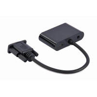 Адаптер Cablexpert VGA - HDMI+VGA (M/F), 0.15 м, Black (A-VGA-HDMI-02) Адаптер Cablexpert VGA - HDMI+VGA (M/F), 0.15 м, Black (A-VGA-HDMI-02)