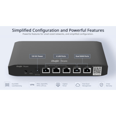 Маршрутизатор Ruijie Reyee RG-EG105G-V3 Маршрутизатор Ruijie Reyee RG-EG105G-V3