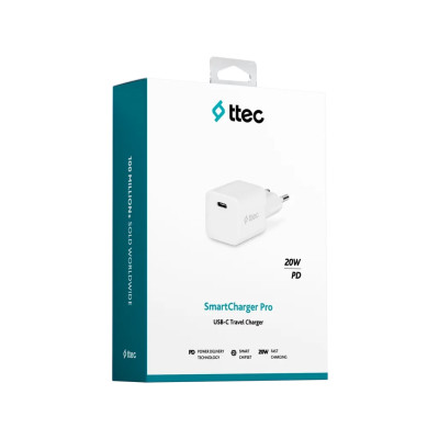 Мережевий зарядний пристрій Ttec SmartCharger USB-C /20Вт White (2SCP01B) Мережевий зарядний пристрій Ttec SmartCharger USB-C /20Вт White (2SCP01B)