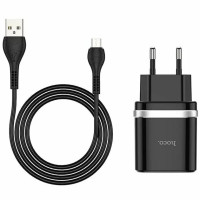 Мережевий зарядний пристрій Hoco C12Q (1USB, 3А) QC3.0 Black (S23567) + кабель MicroUSB Мережевий зарядний пристрій Hoco C12Q (1USB, 3А) QC3.0 Black (S23567) + кабель MicroUSB
