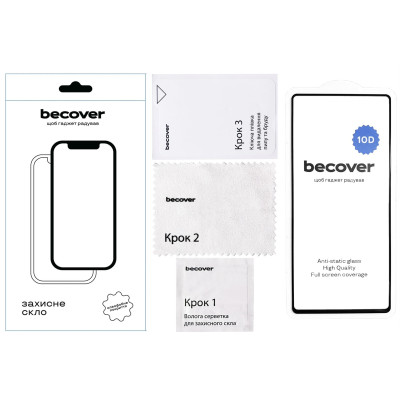 Захисне скло BeCover для Samsung Galaxy S25 Ultra SM-S938 Black 10D (712723)