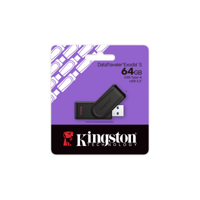 Флеш-накопичувач USB3.2 64GB Kingston DataTraveler Exodia S Black (DTXS/64GB) Флеш-накопичувач USB3.2 64GB Kingston DataTraveler Exodia S Black (DTXS/64GB)