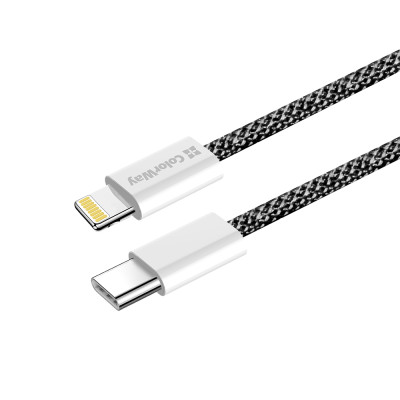 Кабель ColorWay Lightning + USB Type-C (M/M), 3.0 А, 1 м, Black (CW-CBPDCL061-BK) Кабель ColorWay Lightning + USB Type-C (M/M), 3.0 А, 1 м, Black (CW-CBPDCL061-BK)