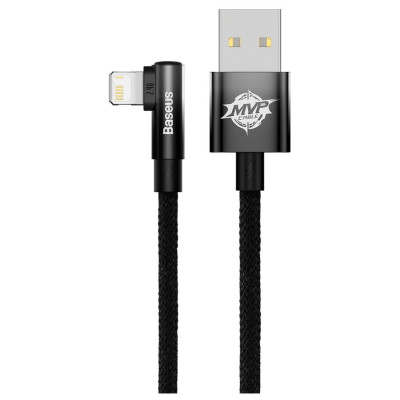 Кабель Baseus MVP 2 USB - Lightning (M/M), 2.4A, 2 м Black (CAVP000101) Кабель Baseus MVP 2 USB - Lightning (M/M), 2.4A, 2 м Black (CAVP000101)