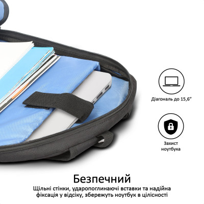 Рюкзак для ноутбука Promate Alpha-BP Black Рюкзак для ноутбука Promate Alpha-BP Black