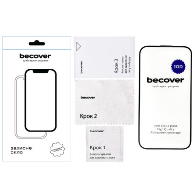 Захисне скло BeCover для Apple iPhone 15 Pro 10D Black (711331)
