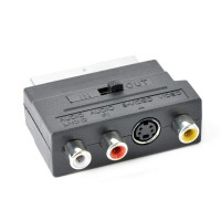 Адаптер Cablexpert SCART - S-Video, 3xRCA (M/F), чорний (CCV-4415) пакет Адаптер Cablexpert SCART - S-Video, 3xRCA (M/F), чорний (CCV-4415) пакет