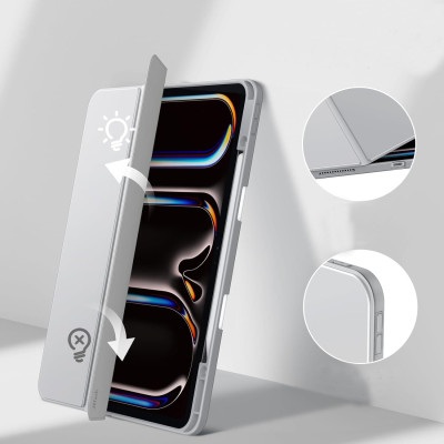 Чохол-книжка BeCover Soft Edge TPU з кріпленням Apple Pencil для Apple iPad Pro 12.9 2020/2021/2022 Gray (711709)