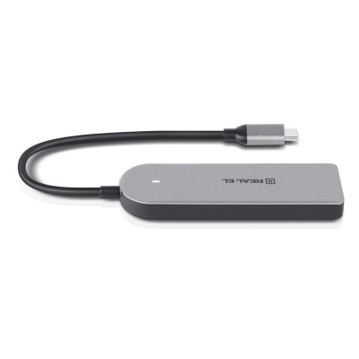 USB-хаб REAL-EL CQ-415 USB Type-C 4-в-1 USB-хаб REAL-EL CQ-415 USB Type-C 4-в-1