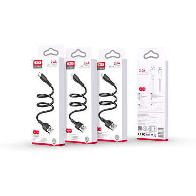 Кабель XO NB230-AC USB - USB Type-C (M/M), 1 м, Black (6920680833443)