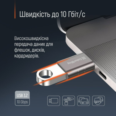 Адаптер ColorWay USB - USB-C 3.2 (CW-AD-AC3) Адаптер ColorWay USB - USB-C 3.2 (CW-AD-AC3)